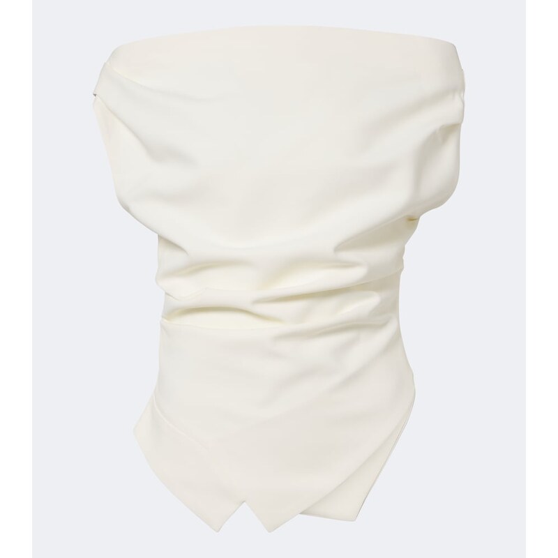 Asymetrické krátké top Róhe v barvě off white