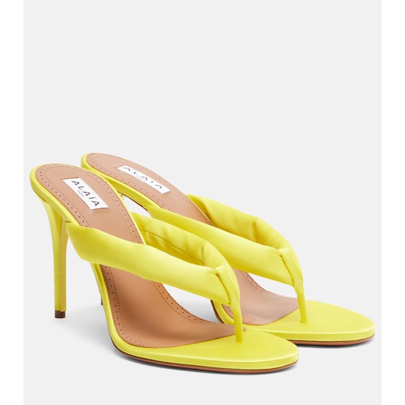 Alaia AlaÃ¯a Padded satin sandals