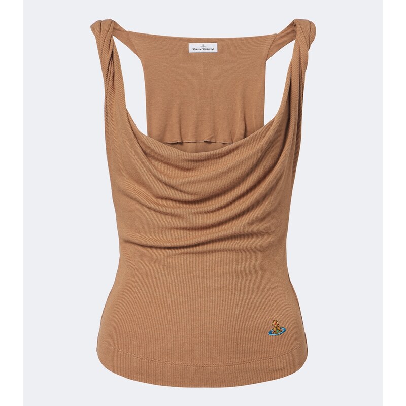 Vivienne Westwood Anna draped knitted tank top