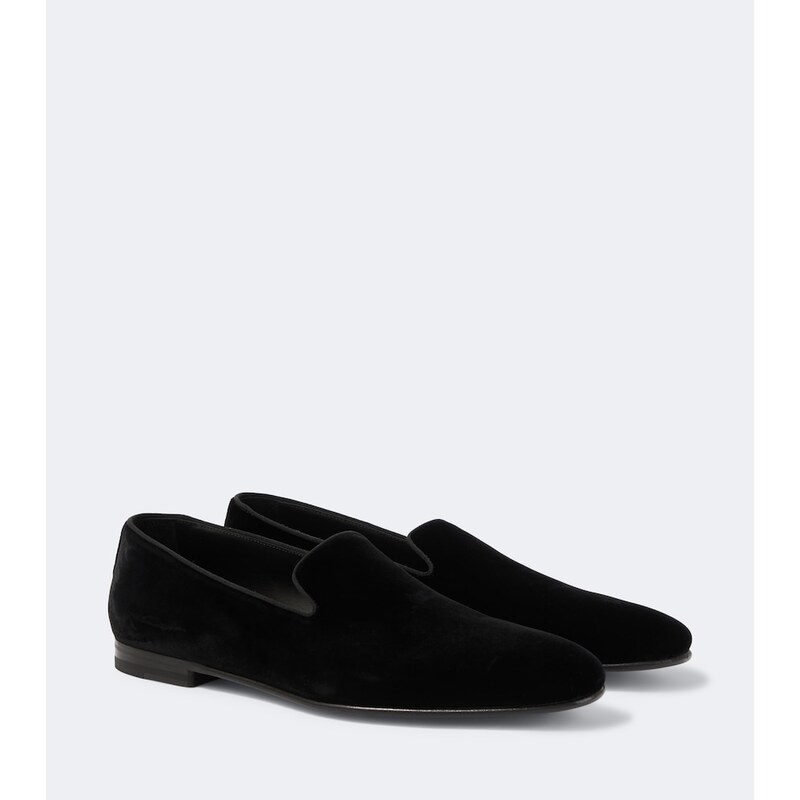 Manolo Blahnik Mario velvet loafers