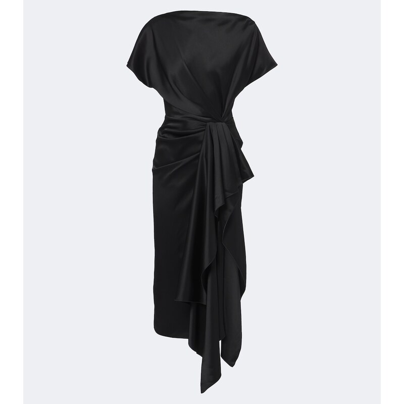 Roksanda Zoa draped satin midi dress
