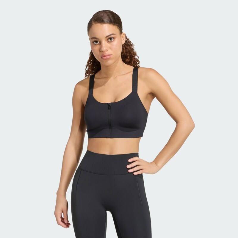 Adidas Podprsenka Optimé s vysokou mírou zpevnění a zipem