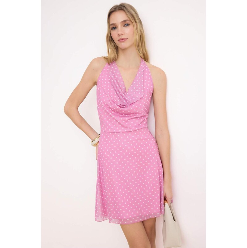 Trendyol Šaty pink / bílá