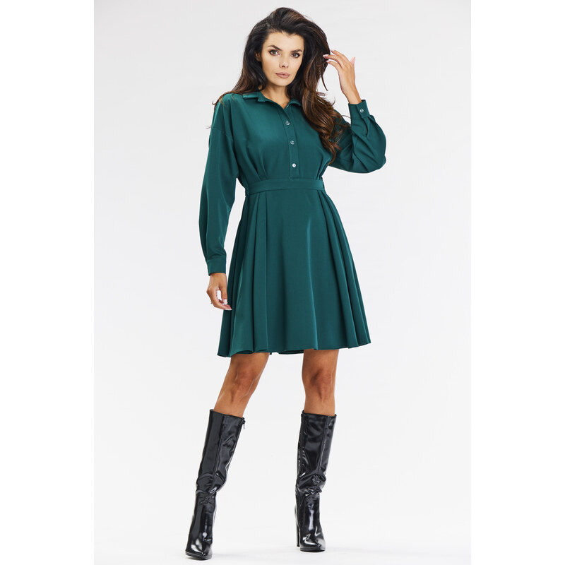 Awama Womans Dress A668 Bottle Green