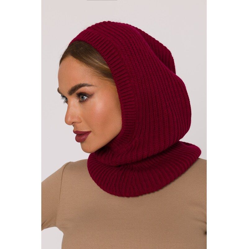 Made Of Emotion Womans Balaclava-style hood with a fitted neck