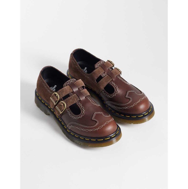 Dr Martens 8065 Rodeo Mary Jane shoes in dark brown