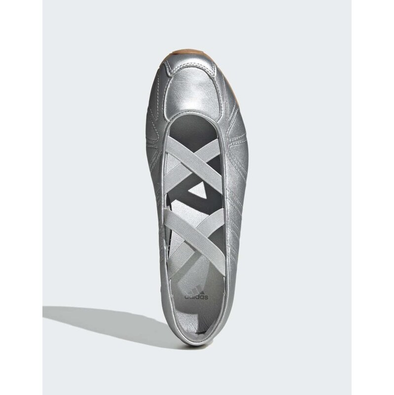 adidas Originals Ghost sprint ballet flats in silver metallic