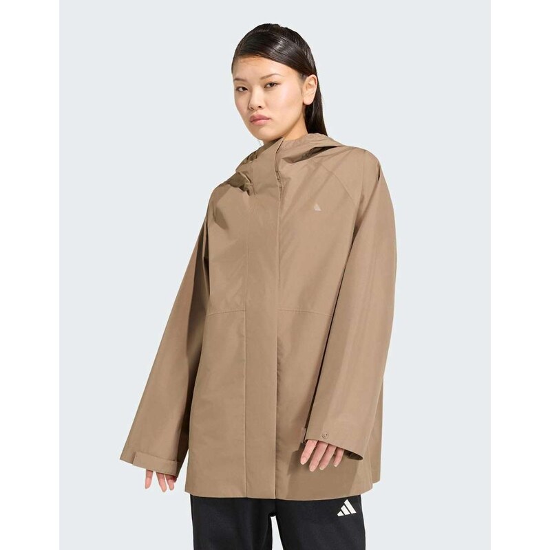 adidas performance Essentials rain parka in black