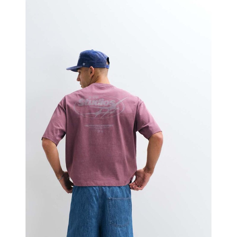 ASOS DESIGN heavyweight relaxed t-shirt with street graphic in