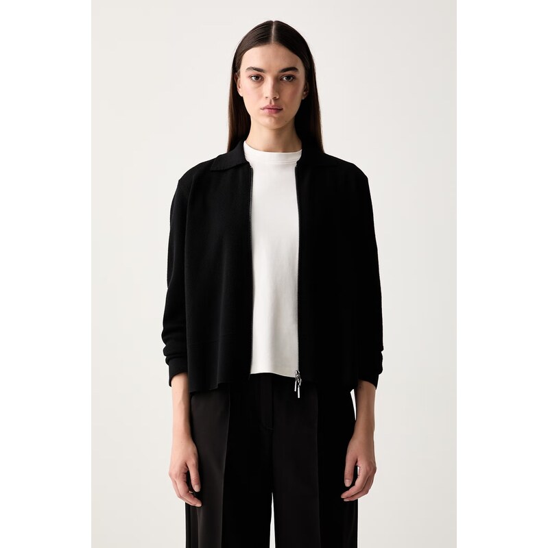 MM by Max Mara rozepínací svetr dámský vlněný MMLSNACK
