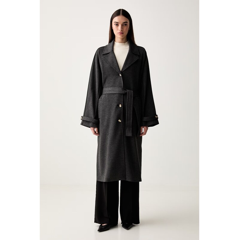 MM by Max Mara kabát dámský s viskózou MMLESPOSTO