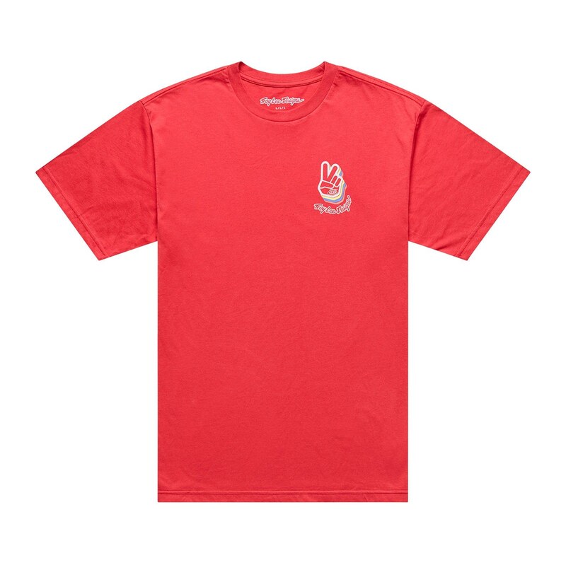 Troy Lee Designs Deuces pánské triko krátký rukáv Scarlet vel. L