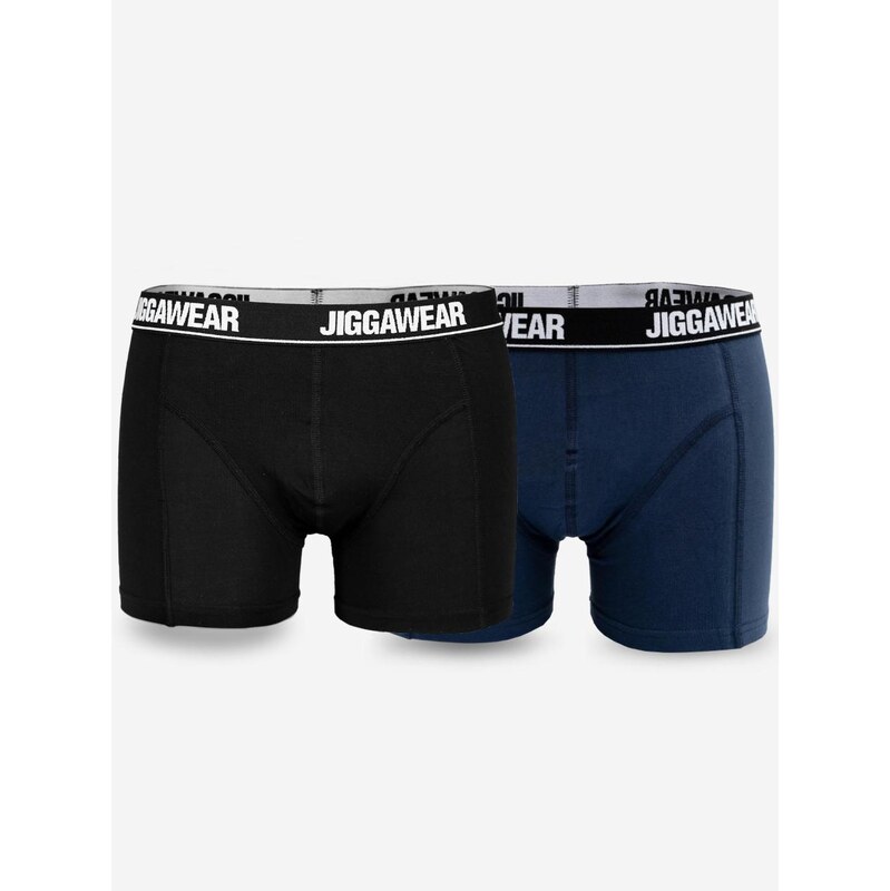 Sada 2 párů boxerek Jigga Wear Basic Boxer Shorts černá /
