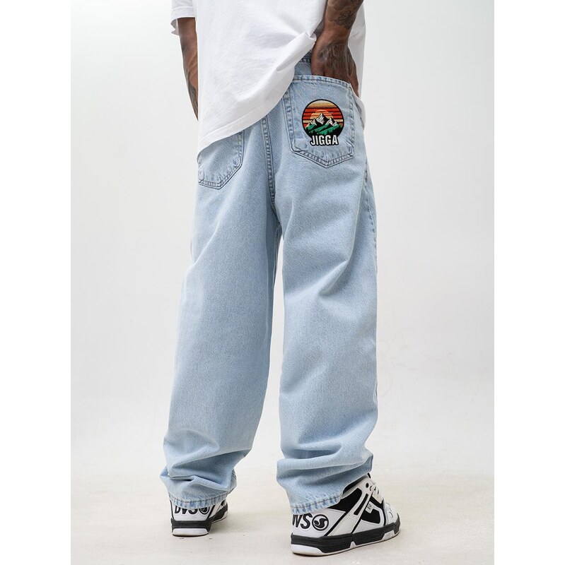 Pánské super baggy džíny světle modré Jigga Wear Outdoor copy