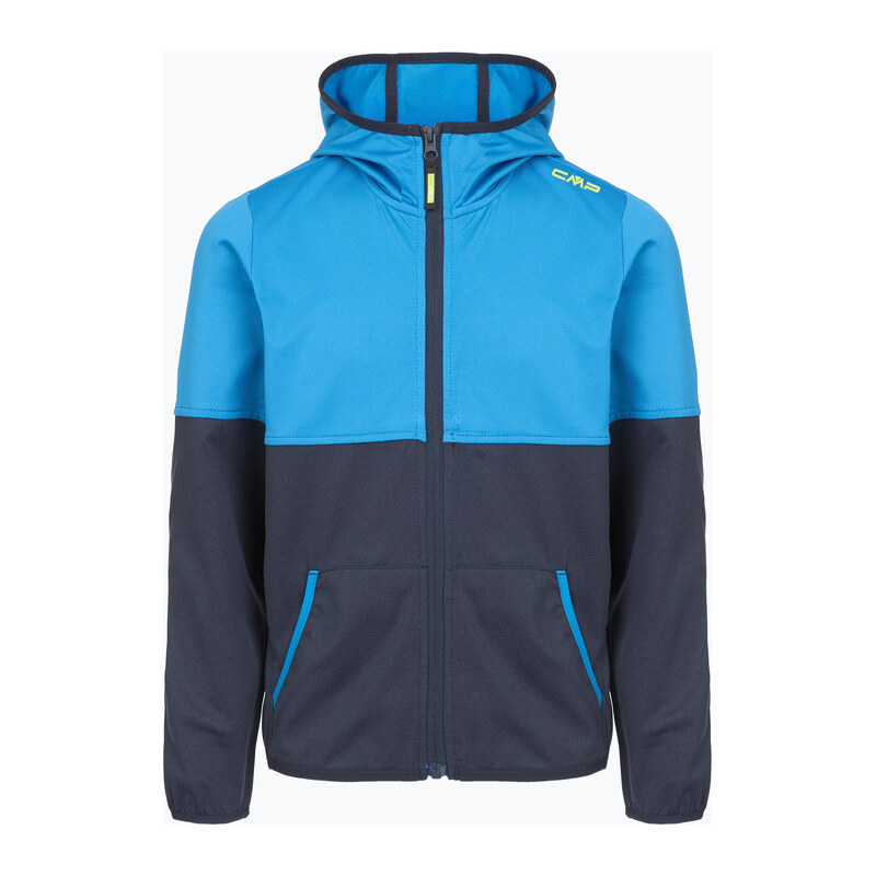 Dětská mikina CMP Fix Hood b.blue/river/lime