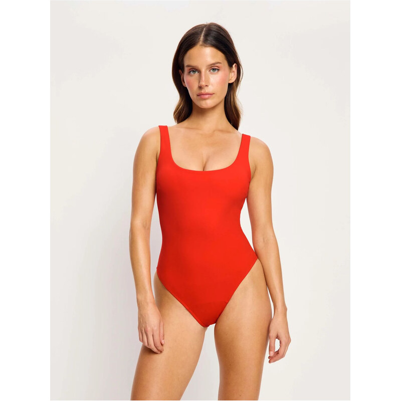 Menstruační plavky Modibodi Scoop Neck One Piece Light Poinciana