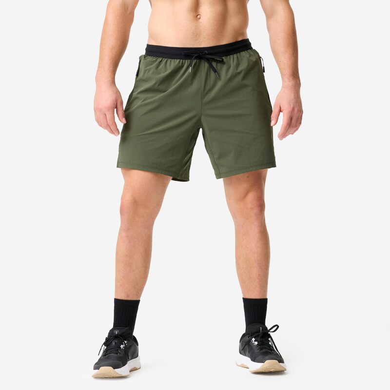 DOMYOS Pánské sportovní kraťasy do půli stehen 18 cm lehké