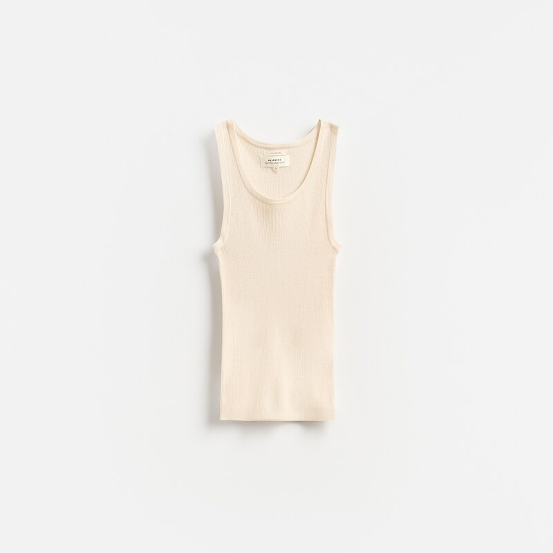 Reserved - LADIES` SINGLET - krémová