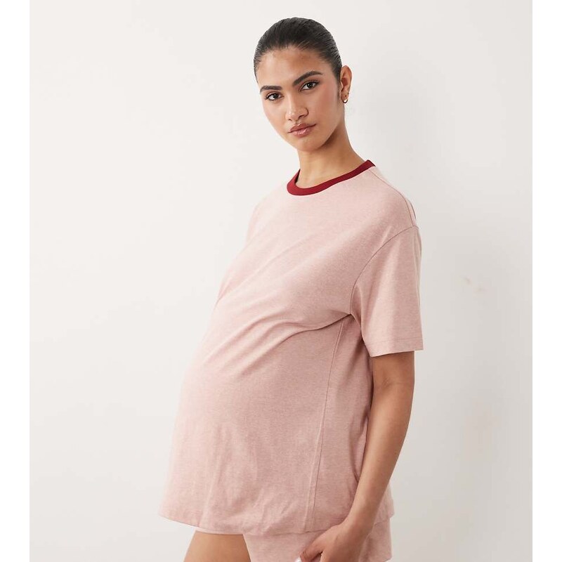 ASOS Maternity ASOS DESIGN Maternity cotton slub oversized tee