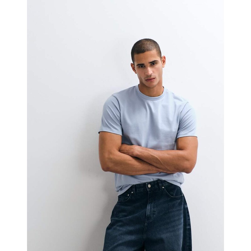 ASOS DESIGN heavyweight regular fit t-shirt in blue