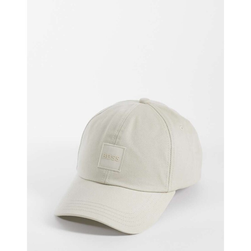 BOSS Orange derrel tonal logo cap in beige-Neutral