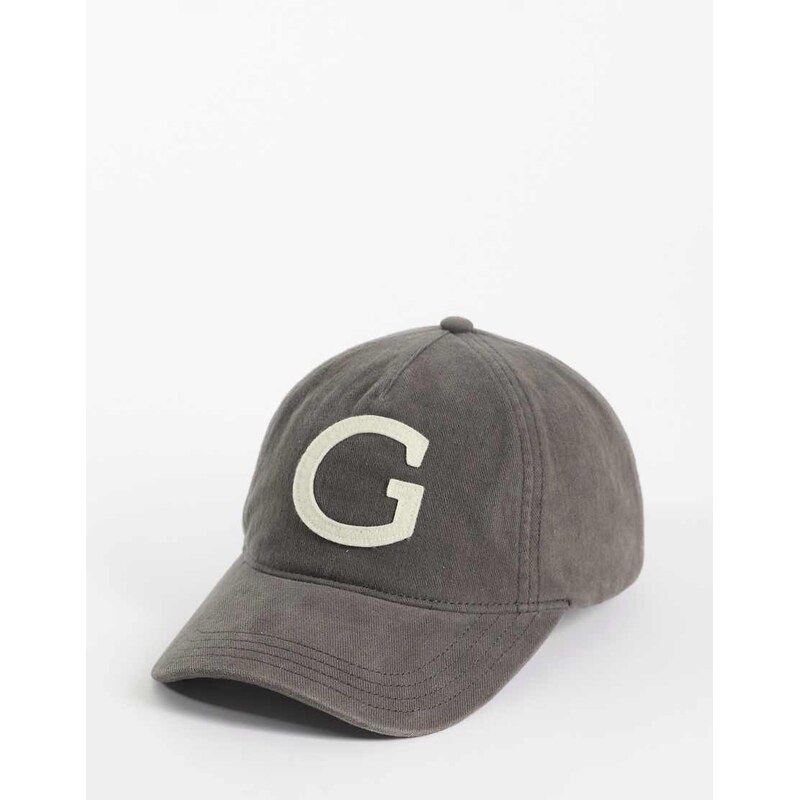 Gant letter graphic cap in dark brown