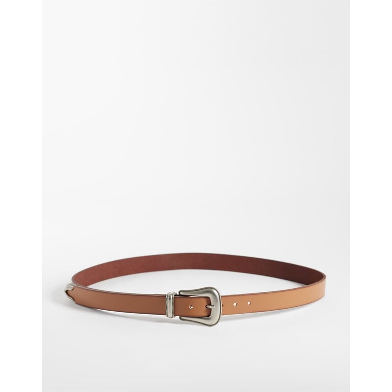 Abercrombie & Fitch suede belt in light brown