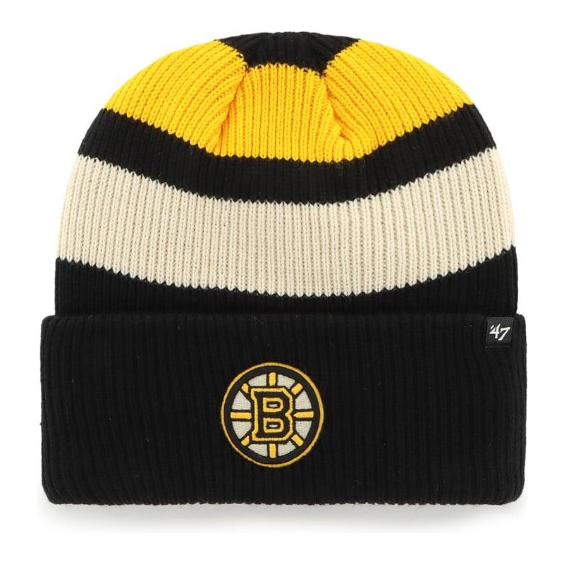 47 BRAND Pletená zimní čepice NHL Boston Bruins Clubhouse