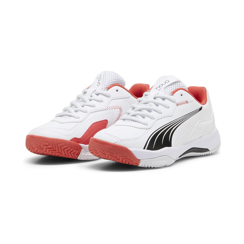 PUMA NOVA Smash Youth Padel Boty PUMA White Black Active Red