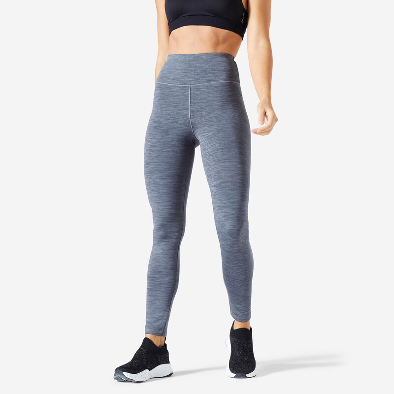 DOMYOS Dámské fitness legíny s vysokým pasem