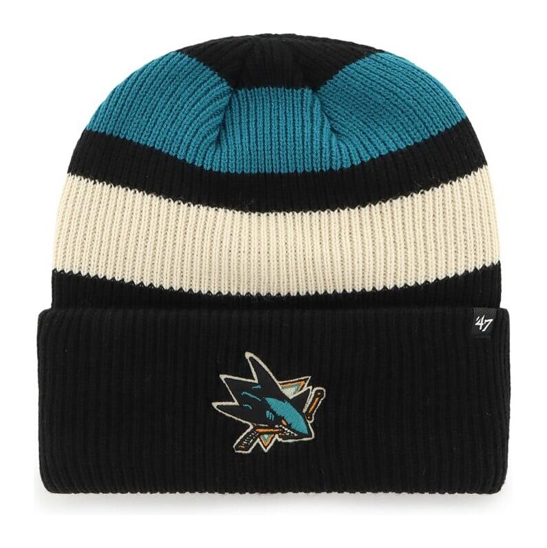 47 BRAND Pletená zimní čepice NHL San Jose Sharks Clubhouse