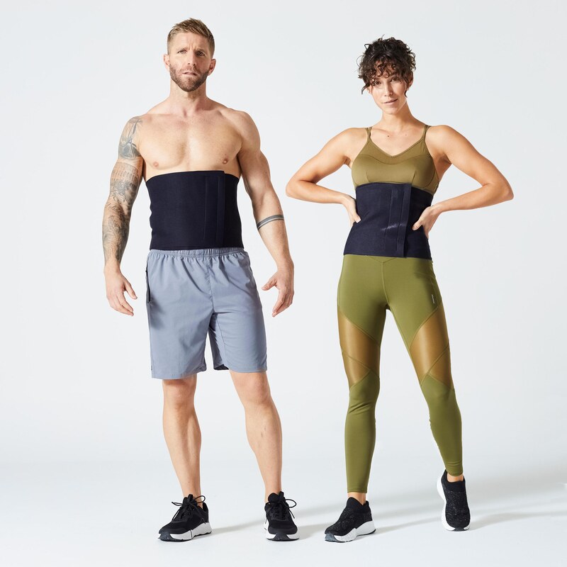 DOMYOS Poticí pás na fitness černý