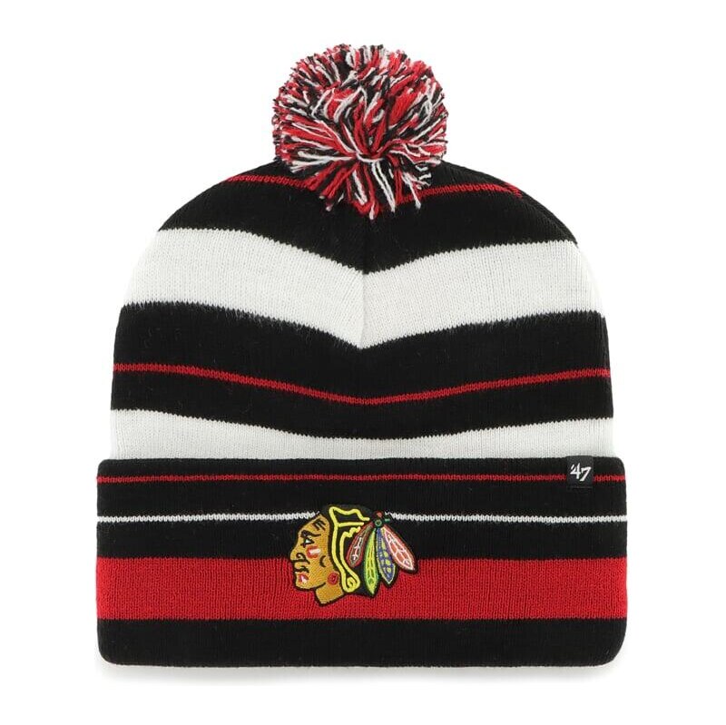 47 BRAND Pletená zimní čepice NHL Chicago Blackhawks Power Line