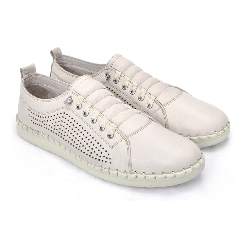dámské vycházkové polobotky IBERIUS 064-6019 SILVER GREY Béžová