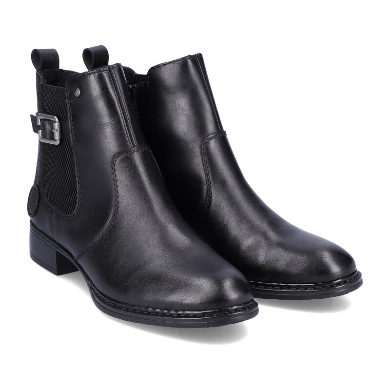 elegantní kotníková obuv RIEKER 73485-00 Černá