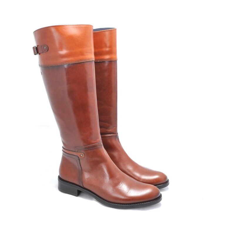 kozačky pro standardní lýtka (m) DORKING D7687-SRSR Hnědá
