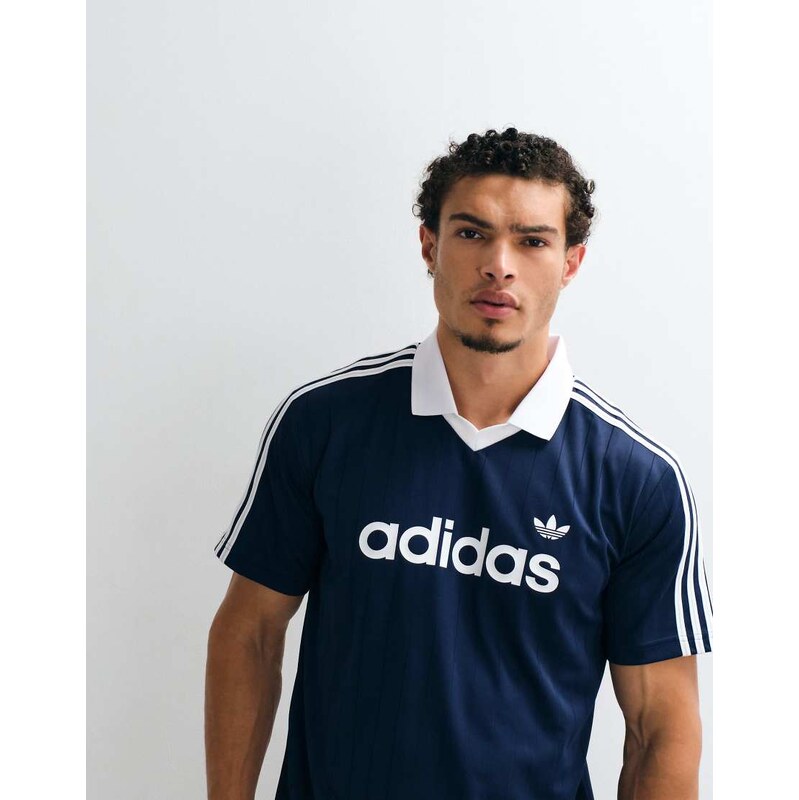 adidas Originals pinstripe jersey in navy