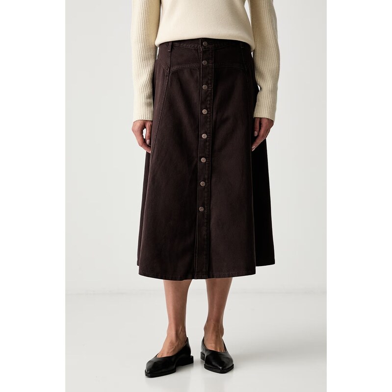 Levis rozšířená sukně džínová YOKED WESTERN