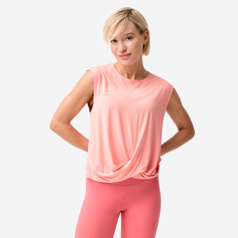 DECATHLON Splývavé a prodyšné tílko na jógu a pilates