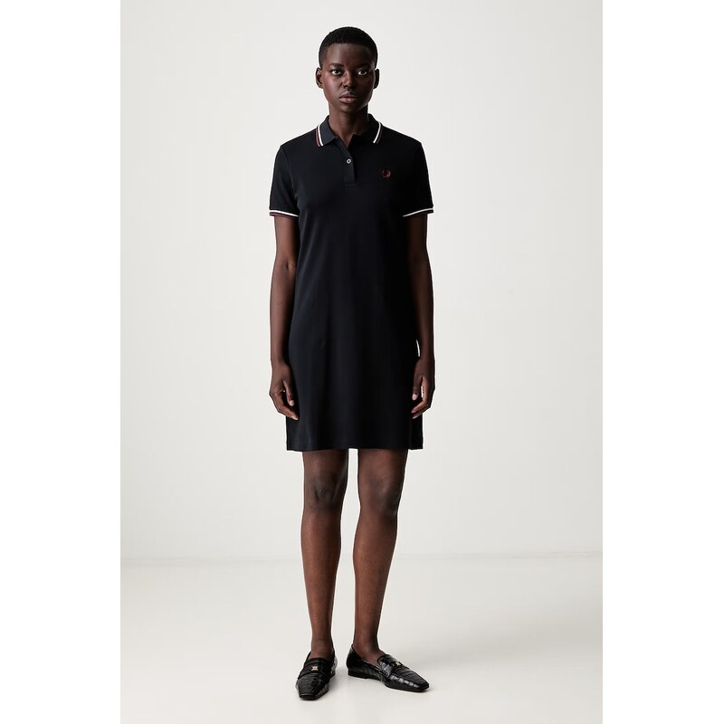 Fred Perry šaty bavlněné s elastanem