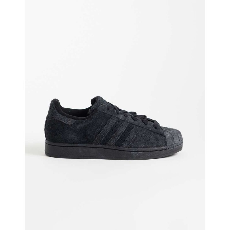 adidas Originals Superstar II nubuck trainers in triple black