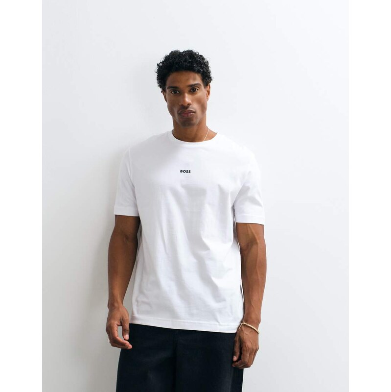 BOSS Orange Hugo Boss relaxed fit small graphic t-shirt in white