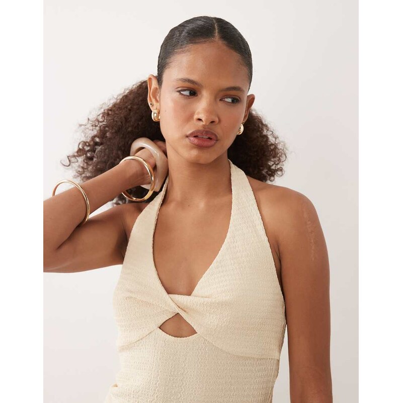 Supre Co-ord Devon textured top in milky yellow