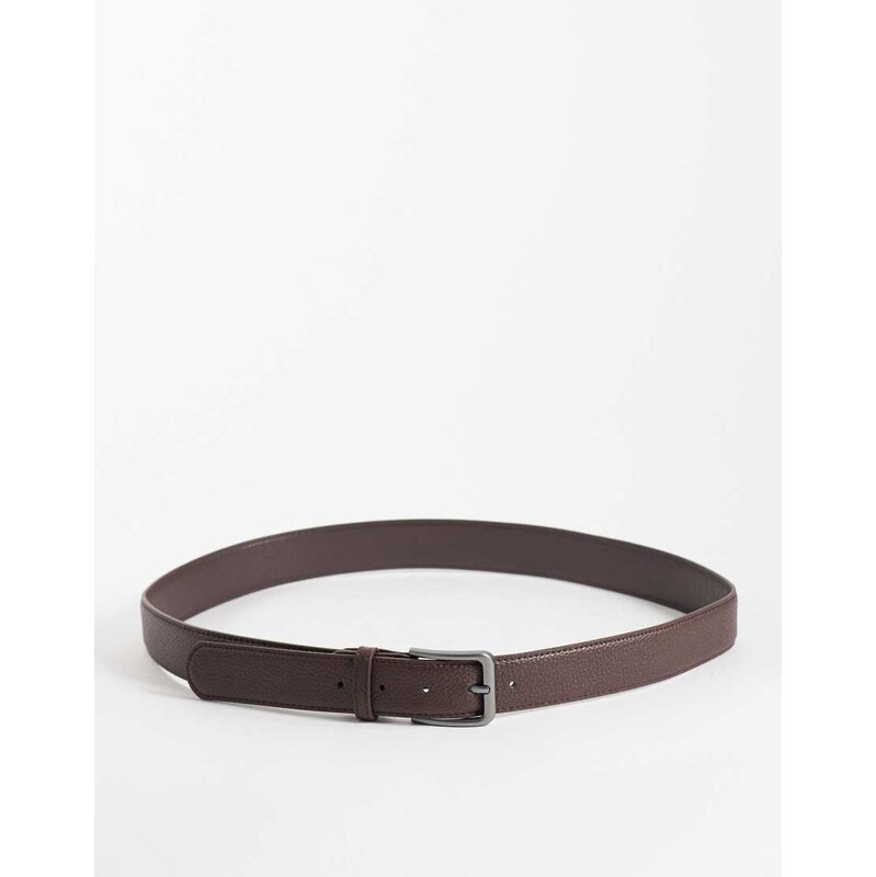 Jack & Jones leather belt in brown