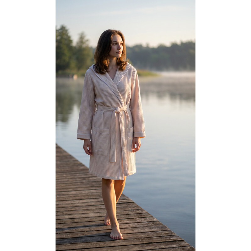 Dámský župan s kapucí model 22264698 - Vestis