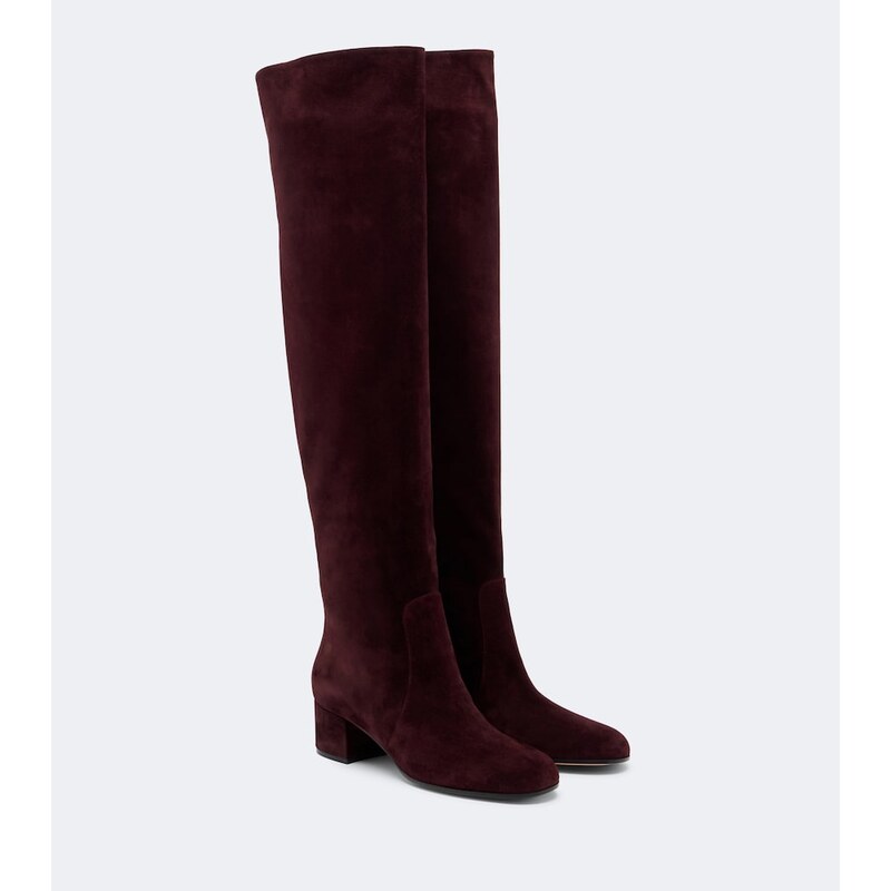 Gianvito Rossi Suede knee-high boots