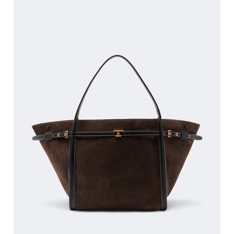 Tods T Timeless Medium suede tote bag