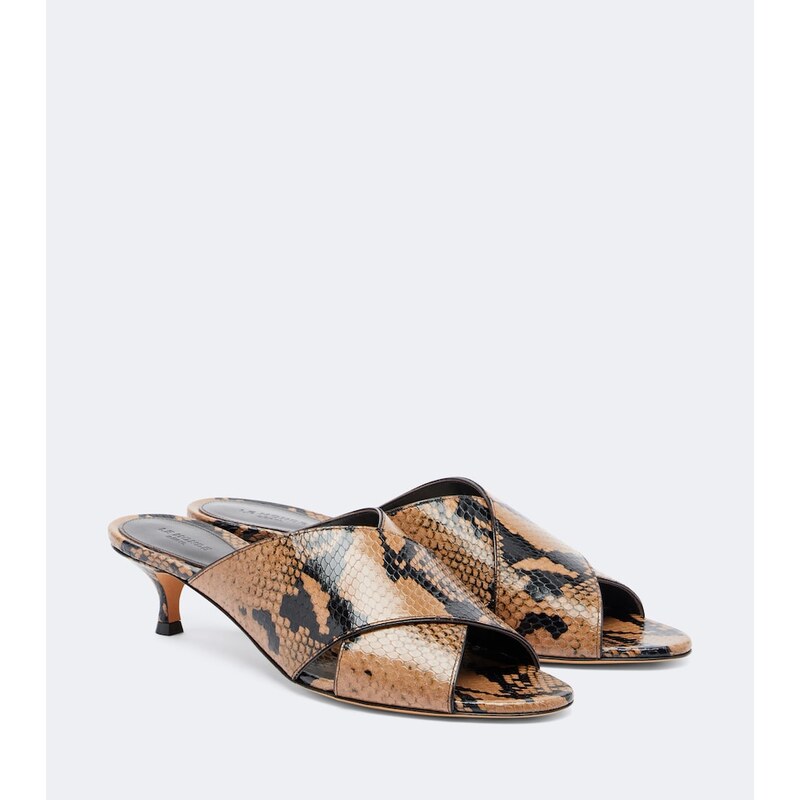 Le Monde Béryl Luca snake-effect leather mules