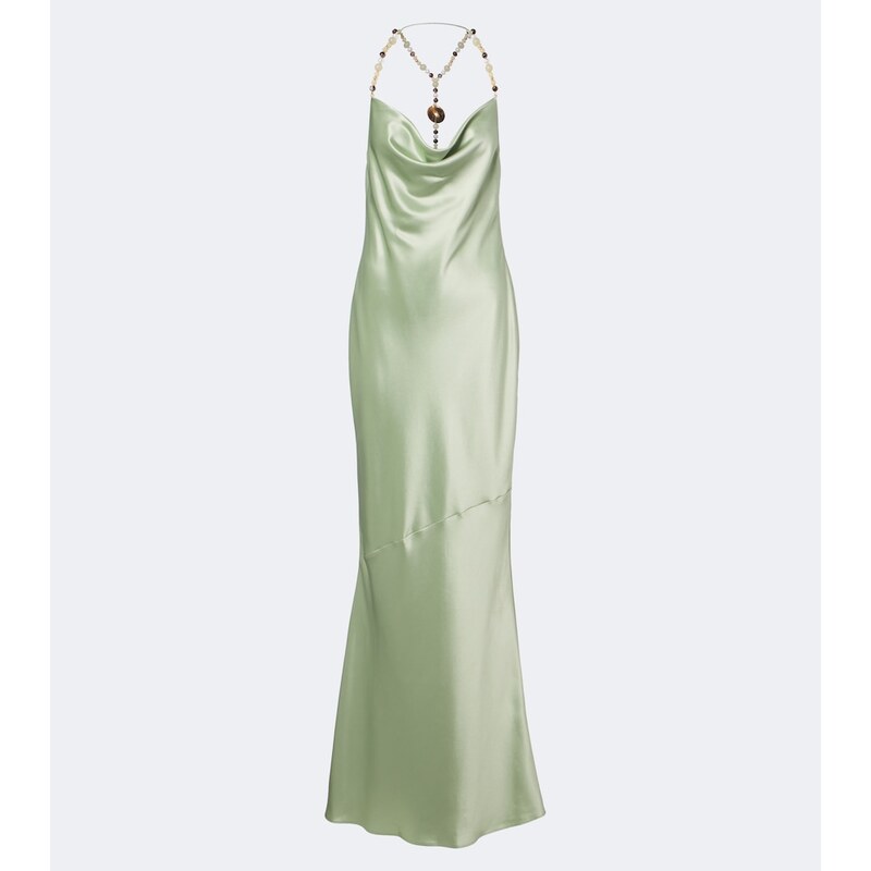 Retrofete RetrofÃªte Odalis beaded draped maxi dress