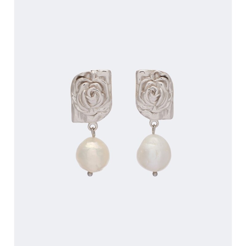 Magda Butrym Floral faux-pearl drop earrings
